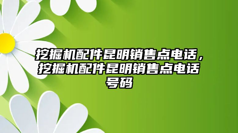 挖掘機(jī)配件昆明銷售點(diǎn)電話，挖掘機(jī)配件昆明銷售點(diǎn)電話號碼