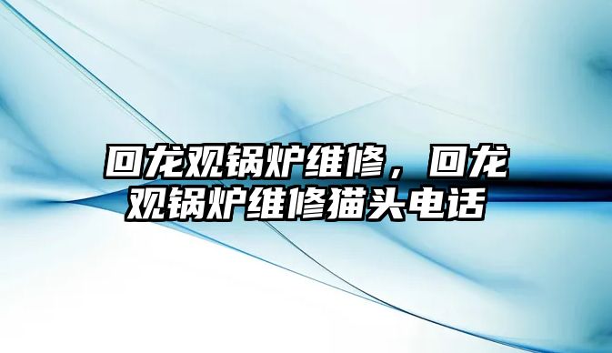 回龍觀鍋爐維修，回龍觀鍋爐維修貓頭電話