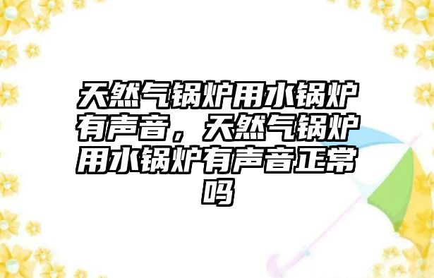 天然氣鍋爐用水鍋爐有聲音，天然氣鍋爐用水鍋爐有聲音正常嗎