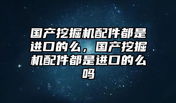 國產(chǎn)挖掘機(jī)配件都是進(jìn)口的么，國產(chǎn)挖掘機(jī)配件都是進(jìn)口的么嗎