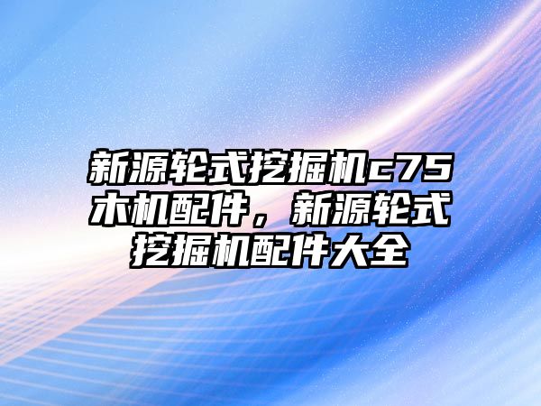 新源輪式挖掘機c75木機配件，新源輪式挖掘機配件大全