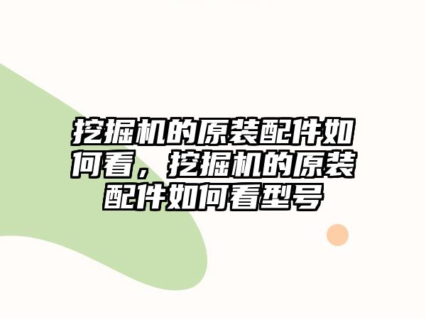 挖掘機的原裝配件如何看，挖掘機的原裝配件如何看型號