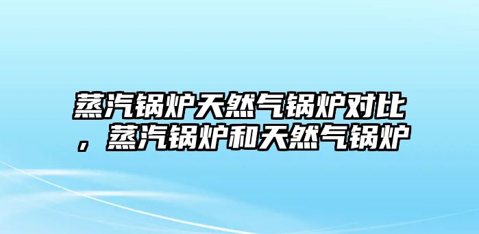 蒸汽鍋爐天然氣鍋爐對比，蒸汽鍋爐和天然氣鍋爐