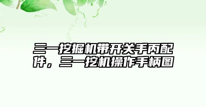 三一挖掘機帶開關手丙配件，三一挖機操作手柄圖