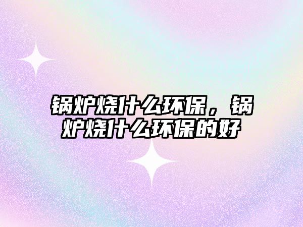 鍋爐燒什么環(huán)保，鍋爐燒什么環(huán)保的好