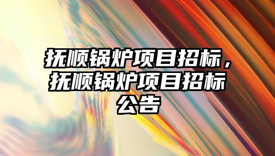 撫順鍋爐項目招標(biāo)，撫順鍋爐項目招標(biāo)公告