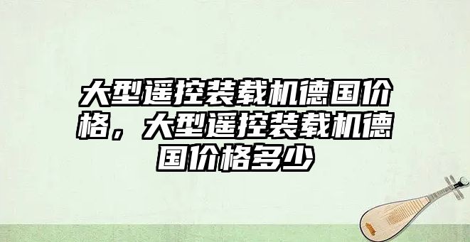 大型遙控裝載機德國價格，大型遙控裝載機德國價格多少