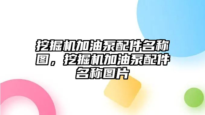 挖掘機(jī)加油泵配件名稱圖，挖掘機(jī)加油泵配件名稱圖片