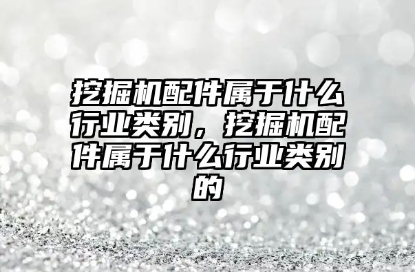 挖掘機(jī)配件屬于什么行業(yè)類別，挖掘機(jī)配件屬于什么行業(yè)類別的