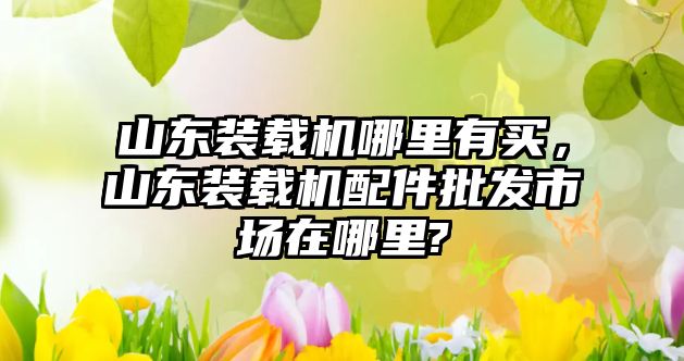 山東裝載機(jī)哪里有買，山東裝載機(jī)配件批發(fā)市場(chǎng)在哪里?