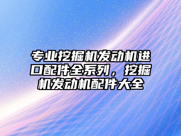 專業(yè)挖掘機發(fā)動機進口配件全系列，挖掘機發(fā)動機配件大全