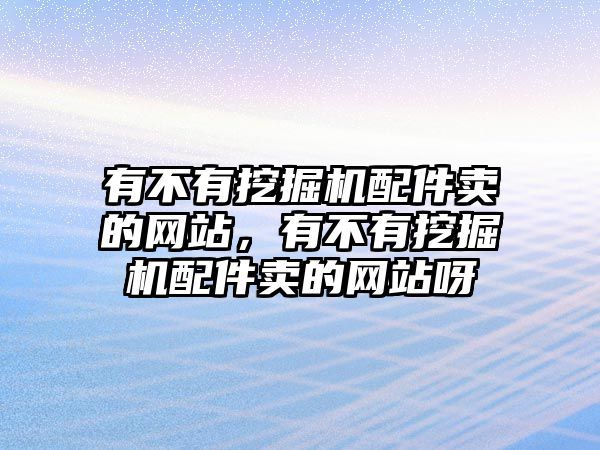 有不有挖掘機(jī)配件賣的網(wǎng)站，有不有挖掘機(jī)配件賣的網(wǎng)站呀