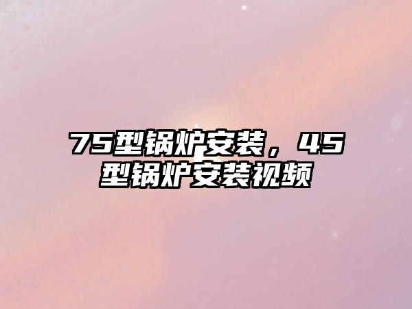 75型鍋爐安裝，45型鍋爐安裝視頻