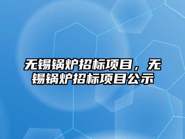 無錫鍋爐招標項目，無錫鍋爐招標項目公示