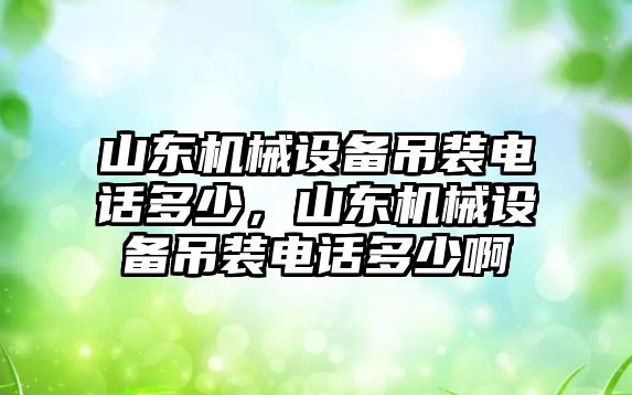 山東機(jī)械設(shè)備吊裝電話多少，山東機(jī)械設(shè)備吊裝電話多少啊