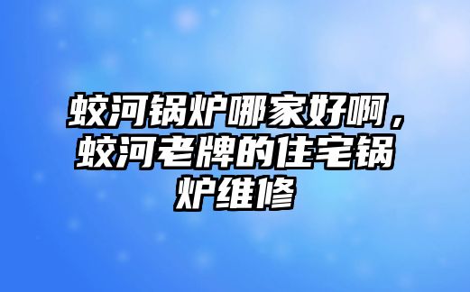 蛟河鍋爐哪家好啊，蛟河老牌的住宅鍋爐維修