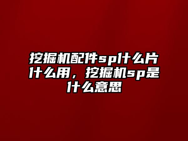 挖掘機(jī)配件sp什么片什么用，挖掘機(jī)sp是什么意思