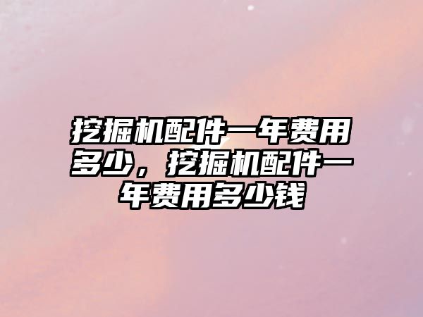 挖掘機配件一年費用多少，挖掘機配件一年費用多少錢