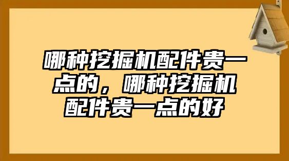 哪種挖掘機配件貴一點的，哪種挖掘機配件貴一點的好