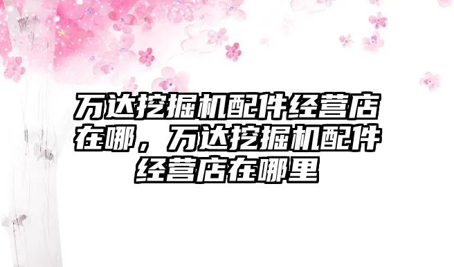 萬達(dá)挖掘機(jī)配件經(jīng)營店在哪，萬達(dá)挖掘機(jī)配件經(jīng)營店在哪里