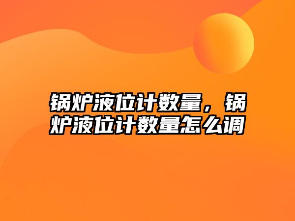 鍋爐液位計數(shù)量，鍋爐液位計數(shù)量怎么調(diào)