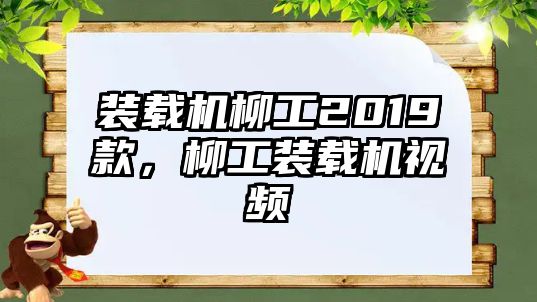 裝載機(jī)柳工2019款，柳工裝載機(jī)視頻