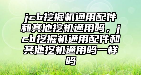 jcb挖掘機通用配件和其他挖機通用嗎，jcb挖掘機通用配件和其他挖機通用嗎一樣嗎