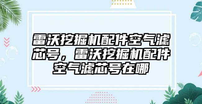 雷沃挖掘機配件空氣濾芯號，雷沃挖掘機配件空氣濾芯號在哪