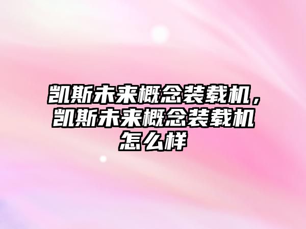 凱斯未來概念裝載機，凱斯未來概念裝載機怎么樣