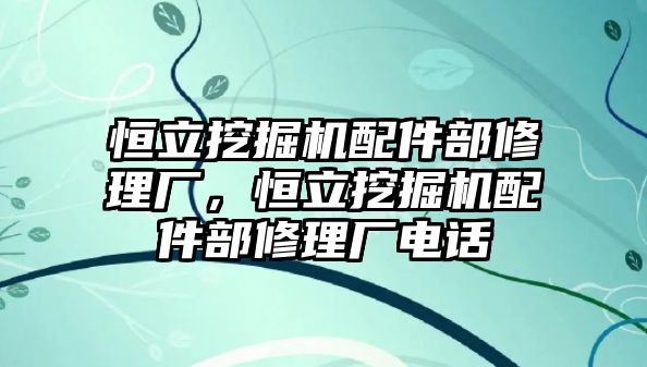 恒立挖掘機(jī)配件部修理廠，恒立挖掘機(jī)配件部修理廠電話