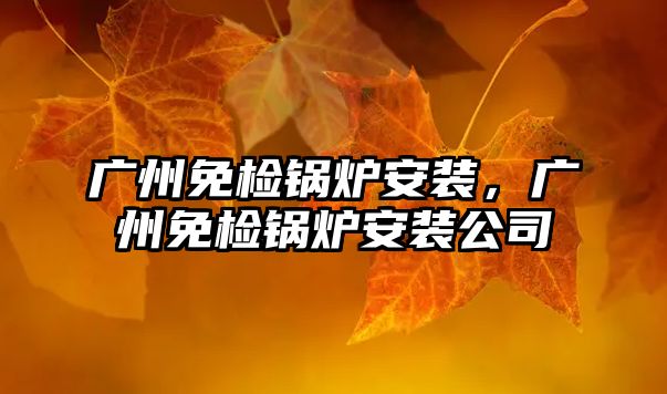 廣州免檢鍋爐安裝，廣州免檢鍋爐安裝公司