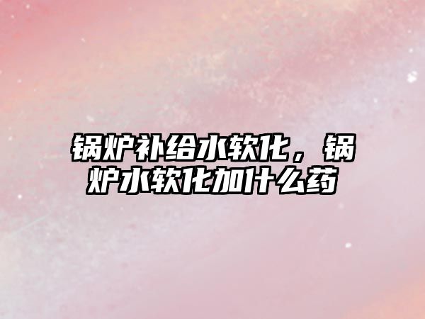 鍋爐補給水軟化，鍋爐水軟化加什么藥