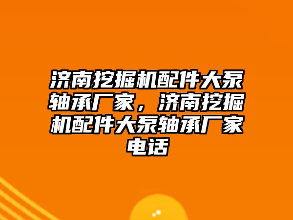 濟南挖掘機配件大泵軸承廠家，濟南挖掘機配件大泵軸承廠家電話