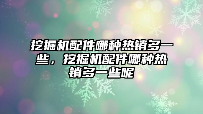 挖掘機配件哪種熱銷多一些，挖掘機配件哪種熱銷多一些呢