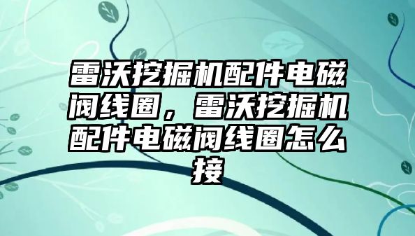 雷沃挖掘機配件電磁閥線圈，雷沃挖掘機配件電磁閥線圈怎么接