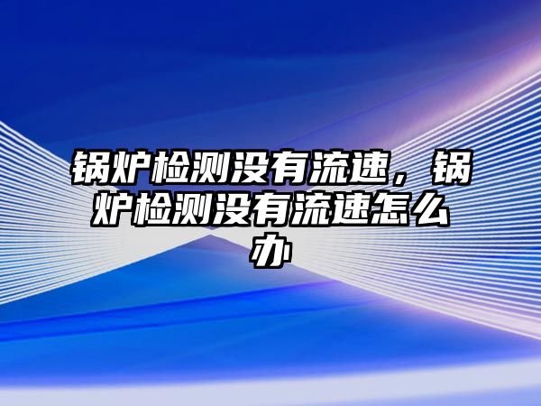 鍋爐檢測(cè)沒(méi)有流速，鍋爐檢測(cè)沒(méi)有流速怎么辦