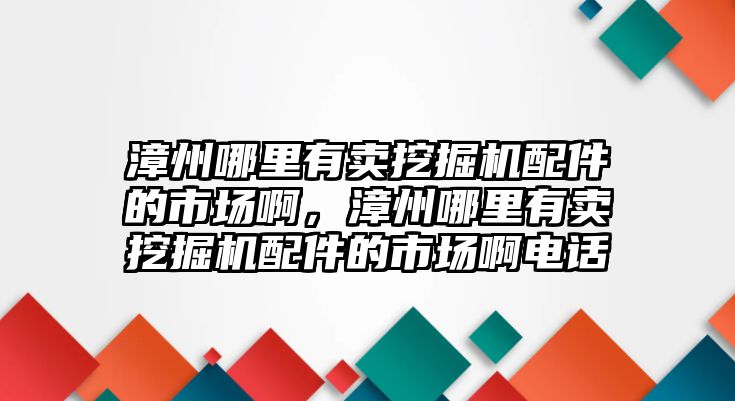 漳州哪里有賣挖掘機配件的市場啊，漳州哪里有賣挖掘機配件的市場啊電話