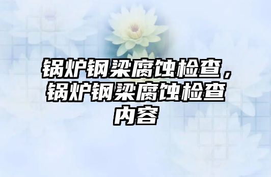 鍋爐鋼梁腐蝕檢查，鍋爐鋼梁腐蝕檢查內容