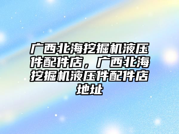 廣西北海挖掘機(jī)液壓件配件店，廣西北海挖掘機(jī)液壓件配件店地址