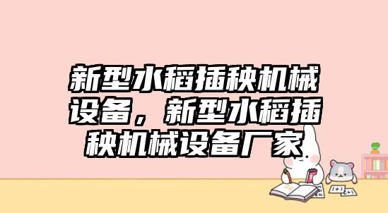 新型水稻插秧機(jī)械設(shè)備，新型水稻插秧機(jī)械設(shè)備廠家