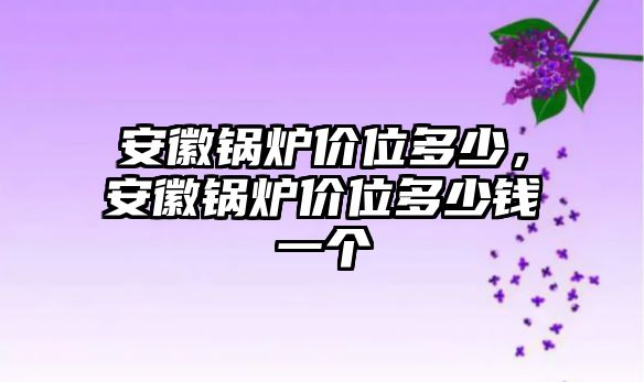 安徽鍋爐價位多少，安徽鍋爐價位多少錢一個