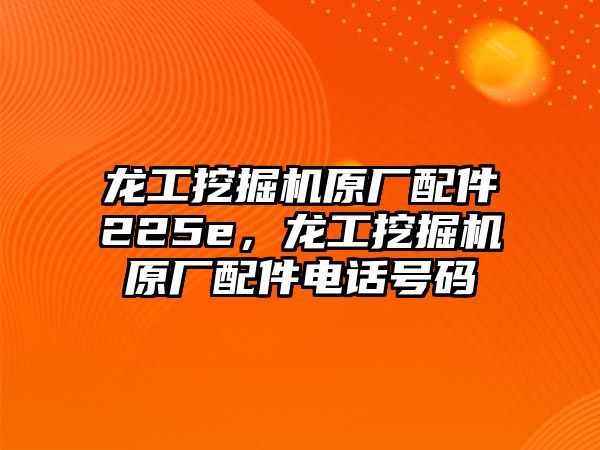 龍工挖掘機(jī)原廠配件225e，龍工挖掘機(jī)原廠配件電話號碼