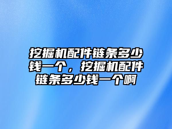 挖掘機(jī)配件鏈條多少錢一個，挖掘機(jī)配件鏈條多少錢一個啊