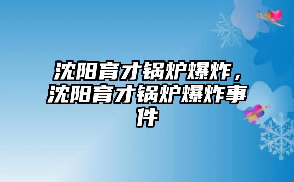 沈陽育才鍋爐爆炸，沈陽育才鍋爐爆炸事件