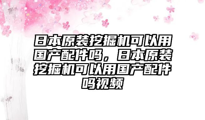 日本原裝挖掘機可以用國產(chǎn)配件嗎，日本原裝挖掘機可以用國產(chǎn)配件嗎視頻