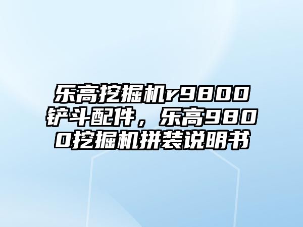 樂高挖掘機(jī)r9800鏟斗配件，樂高9800挖掘機(jī)拼裝說明書