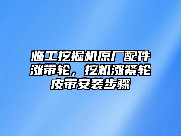 臨工挖掘機(jī)原廠配件漲帶輪，挖機(jī)漲緊輪皮帶安裝步驟