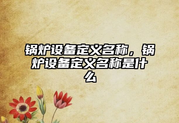 鍋爐設(shè)備定義名稱，鍋爐設(shè)備定義名稱是什么