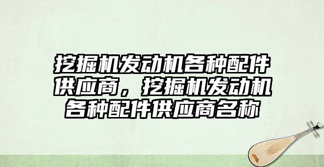 挖掘機發(fā)動機各種配件供應商，挖掘機發(fā)動機各種配件供應商名稱