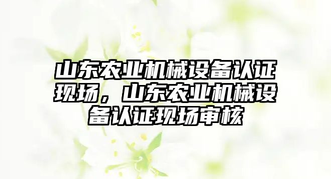 山東農(nóng)業(yè)機(jī)械設(shè)備認(rèn)證現(xiàn)場(chǎng)，山東農(nóng)業(yè)機(jī)械設(shè)備認(rèn)證現(xiàn)場(chǎng)審核